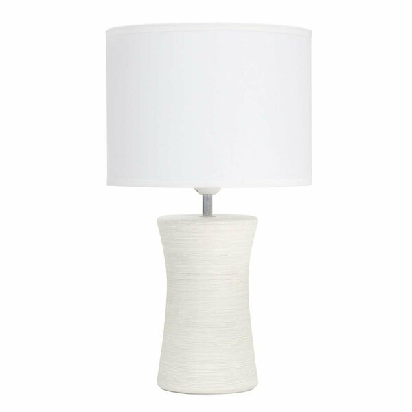 Lighting Business Ceramic Hourglass Table Lamp, Off White LI2751840